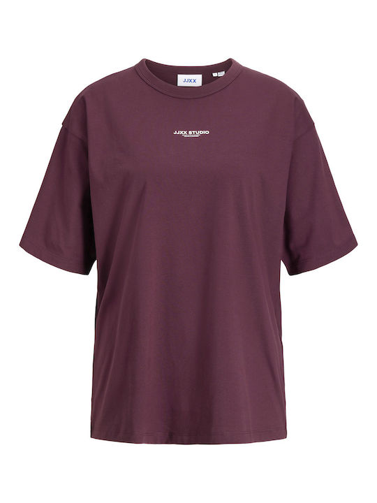 Jack & Jones Γυναικείο T-shirt Μπορντό