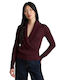 Damenbluse Dunkles Granatrot