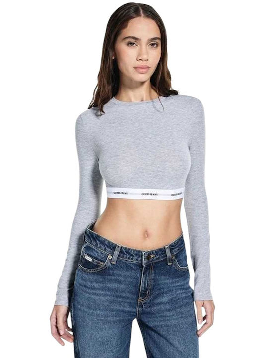 Guess Top crop pentru femei gri