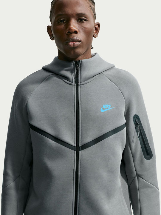 Nike Hoodie Tech Fleece Cardigan with Hood Grey
