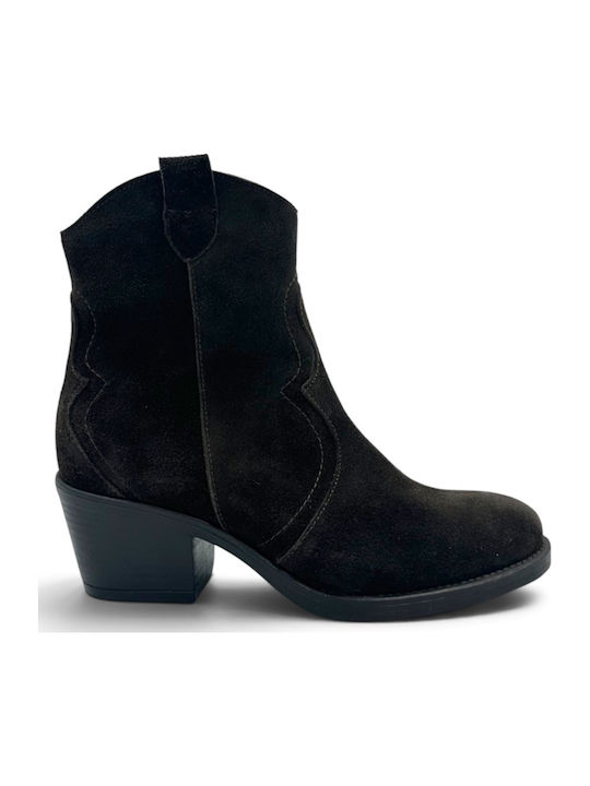 Ragazza Wildleder Damen Cowboy Stiefeletten Braun