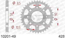 AFAM Γρανάζι Πίσω για Honda XL 125