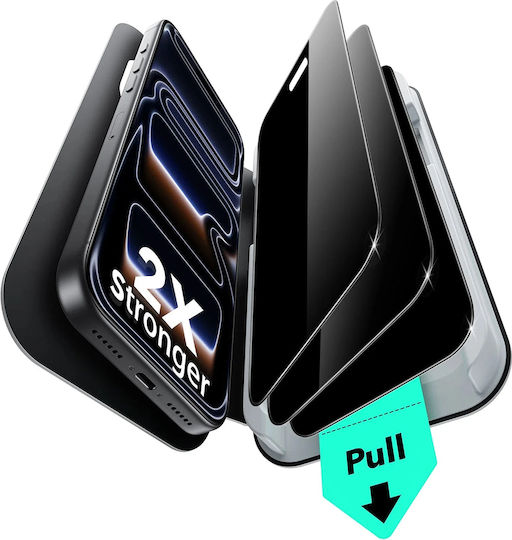 Esr Ultrafit Classic Προστατευτικό Οθόνης Σκληρυμένο Γυαλί Privacy 3 Τεμάχια Iphone 18 Pro Μαύρο