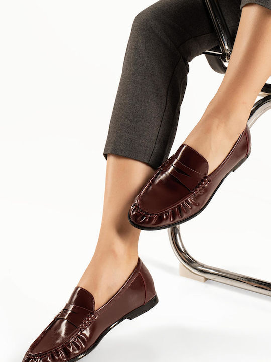 Дамски Мокасини Loafers в Бордо Цвят