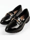 Patent Leather Women's Loafers In Black Colour