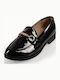 Patent Leather Women's Loafers In Black Color