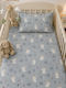 Bunny Bebe Сет Единични Спални Комплекти с Ластик Памучни -rabbit-син 70x140см 3 Бройки