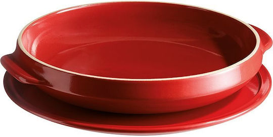 Emile Henry Round Heat-Resistant Cookware for Tart Ceramic with Lid