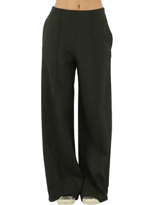 Дамски Текстилен Панталон Кафяв