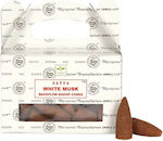 Satya Backflow Dhoop Cones Weißer Moschus Gewic...