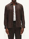 Long Sleeve Shirt in Regular Fit Checked Brown