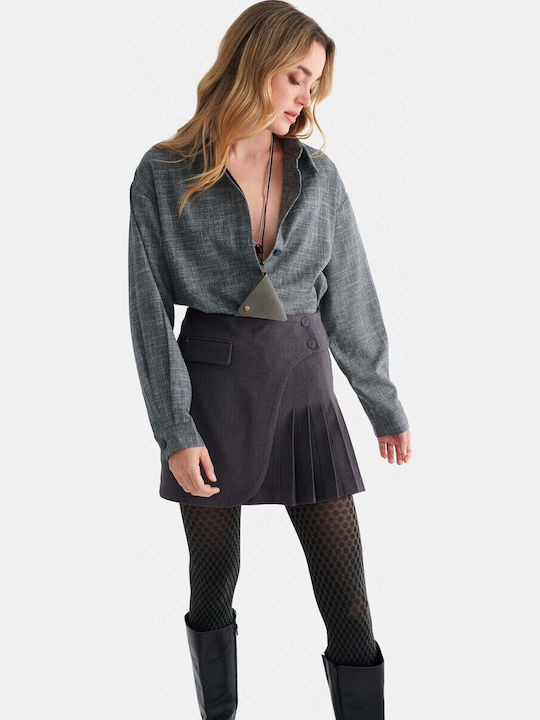 Langärmeliges Damenhemd Schwarz 9923582-Schwarz