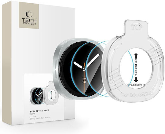 Tech-Protect Easy Set+ 2-Pack Tempered Glass για το Galaxy Watch 8 / 9 44mm 2τμχ