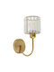 Artekko Wall Lamp with E14 Bulb Base Gold 22x22x28cm