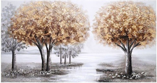 Canvas Painting Trees Gold-Silver 120x60x3cm Estheti 812-20189