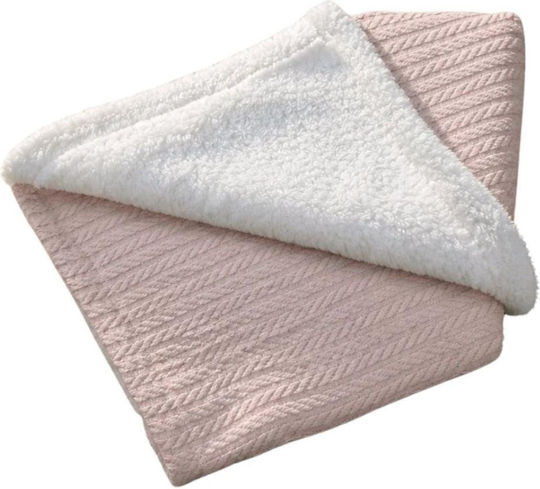 Papillon Kids Nursery Swaddling Waffle Coral Blanket 80x105cm