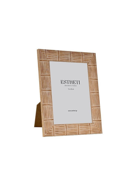 Plastic Photo Frame With Beige Frame