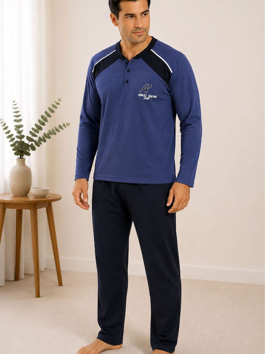 Rimoli Winter Men's Pyjamas Blue Navy