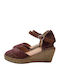 Espadrile Dama În Culoare Burgundy