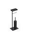24home.gr Bathroom Accessory Set Metal Black