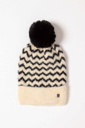 Beanie Căciulă Pentru Femei Tricotată În Culoare Ecru