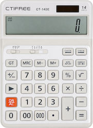 Office Ct-140e Calculator 14 Digit in White Colour Office Ct-140e Calculator 14 Digit in White Colour