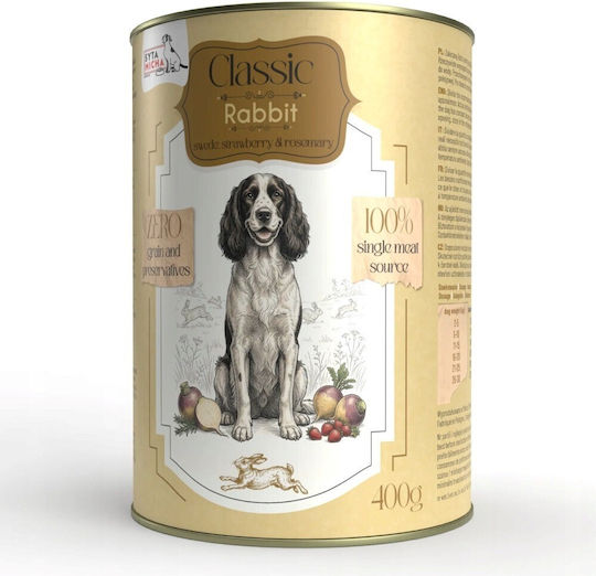 Syta Micha Classic Wet Dog Food With Rabbit Grain-Free 400gr