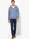 Herren Sweatshirt mit Kapuze Dunkelblau