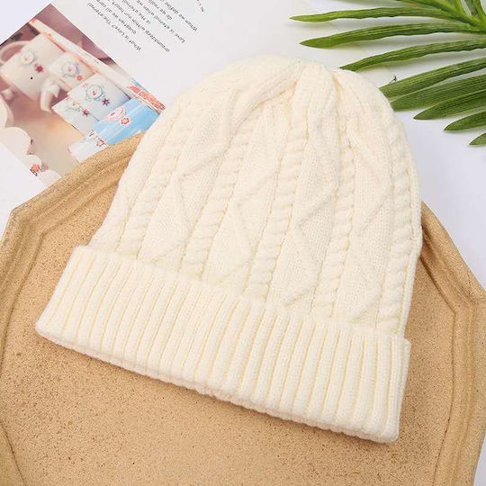 Beanie Unisex Strickmütze in Beige Farbe