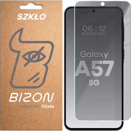 Bizon Glass Clear Shadow Privacy Tempered Glass Folie Protecție Ecran Compatibil Samsung Galaxy A57 5g Negru