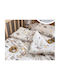 MayHome Set Baby Crib Cotton Beige Sheets 120x160cm