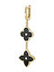 Kiriakos Gofas 14K Gold Ohrringe mit Schwarzen Steinen