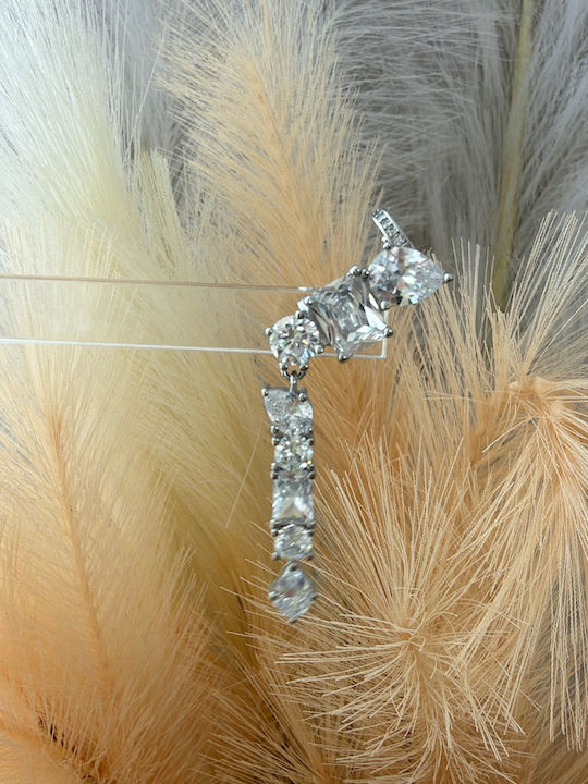 Ohrringe Ear Climbers aus Silber mit Steinen