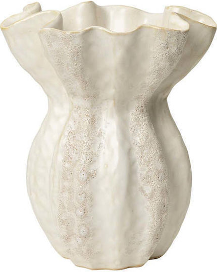 Broste Copenhagen Βάζο Κεραμικό Λευκό 18x19.2xΥ24cm