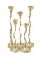 Artekko Noble Kerzenhalter Aus Metall In Gold Farbe 25x36x17cm