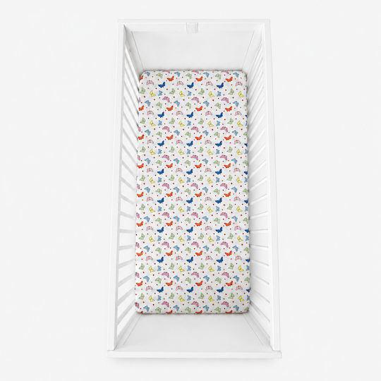 Детски Чаршаф За Количка Памучен с Ластик 60x120см