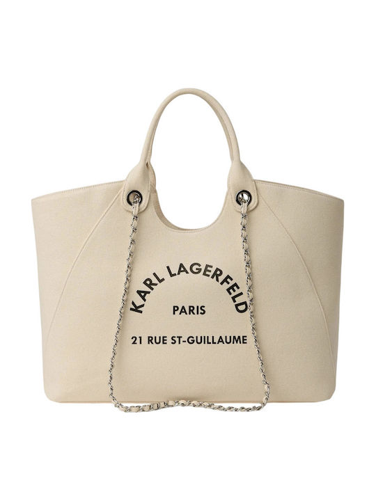 Karl Lagerfeld Women's Beige Shopper Bag