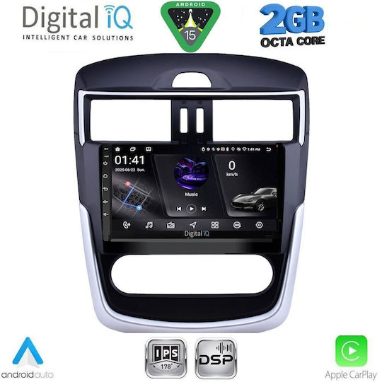 Digital IQ Автомобилна Аудио Система за Nissan Tiida 2013-2023 с Clima (Bluetooth/USB/WiFi/GPS/Apple CarPlay/Android Auto) с Touch Screen 10.1"
