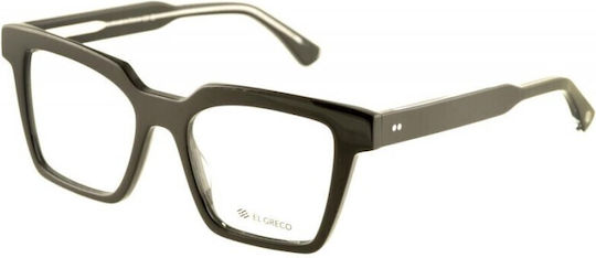 El Greco 9370 C1 Women's Acetate Prescription Eyeglass Frames Butterfly Black