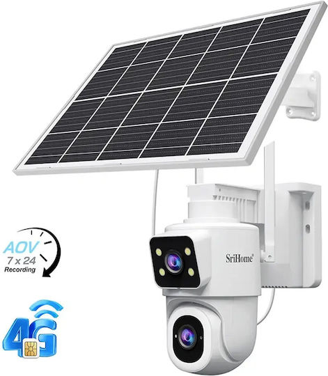 Sricam DH010 IP Dual Surveillance Camera Wi-Fi/4G Full HD+ 4MP Waterproof Battery with Two-Way Communication and 4mm Lens