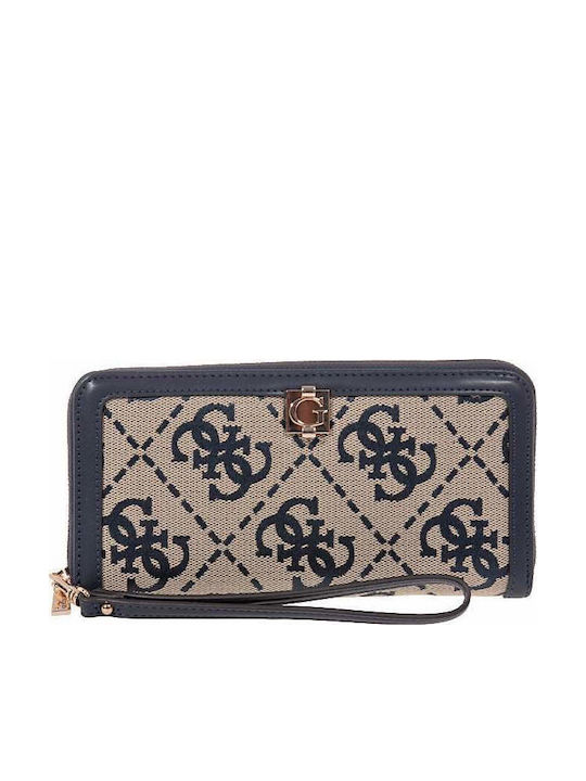 Guess Audrey Μεγάλο Γυναικείο Πορτοφόλι Μπλε