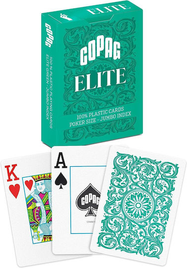 Copag Elite Jumbo Τράπουλα 1τμχ Πλαστική για Poker Πράσινη