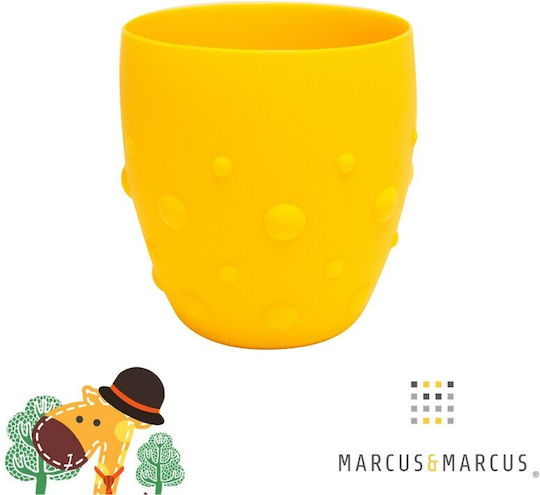 Marcus & Marcus Pahar pentru copii din silicon galben pentru 24m+