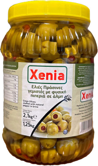 Xenia Green Olives Stuffed with Pepper 1250gr