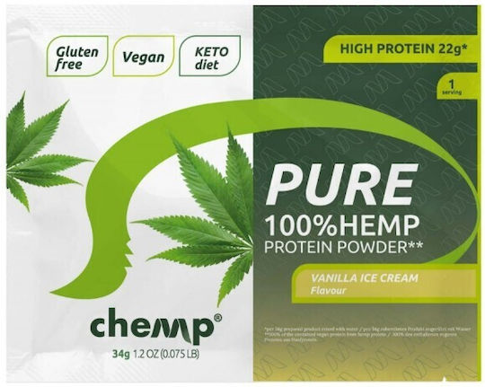 Chemp Cannabis Protein mit Vanille-Eis Geschmack 34g