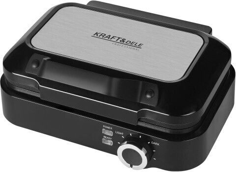 Kraft & Dele Aparat de Vafe pentru Vafe Rectangulare cu 2 Compartimente 2200W
