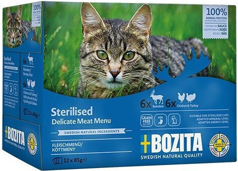 Bozita Мокра храна за котки с месо без зърнени култури 12x85gr