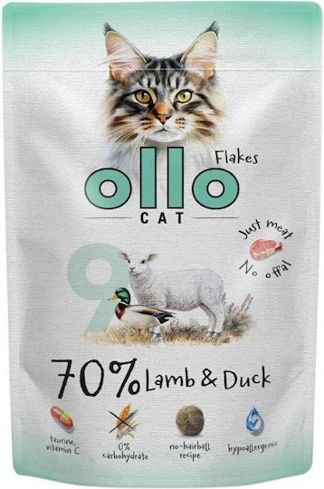 Ollo No.9 Nasses Katzenfutter für Katzen mit Lamm und Ente 85gr