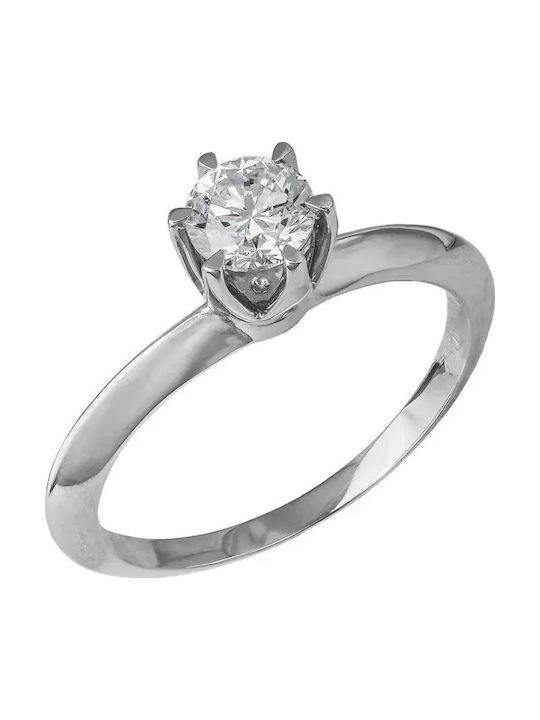 Einzelne Steine Ringe aus Gold 14K mit Kunstdiamant Einzelne Steine Ringe aus Gold 14K mit Kunstdiamant