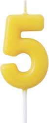 Birthday Candle Number 5 In Yellow Colour 5799